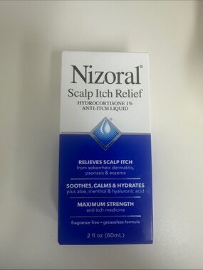 Scalp Itch Relief Hydrocortisone 1% Anti-Itch Liquid - Blue/White